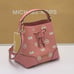 MICHAEL KORS Mercer Small Logo Embossed Leather Bucket Bag COLOR PRIMROSE NWT