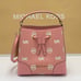 MICHAEL KORS Mercer Small Logo Embossed Leather Bucket Bag COLOR PRIMROSE NWT