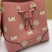 MICHAEL KORS Mercer Small Logo Embossed Leather Bucket Bag COLOR PRIMROSE NWT