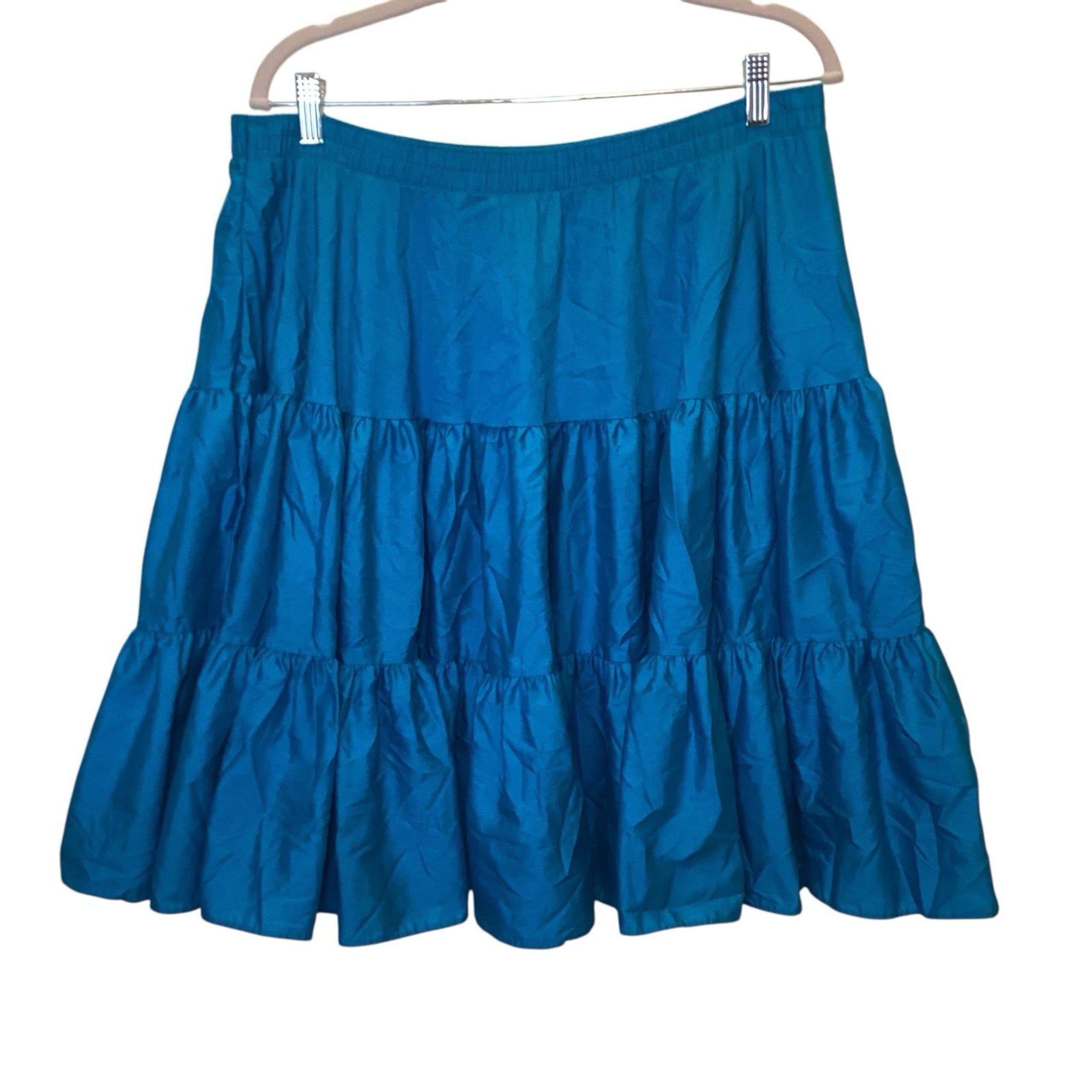 Vintage Partners Please! by Malco Modes Square Dance Blue Skirt sz M USA - EUC