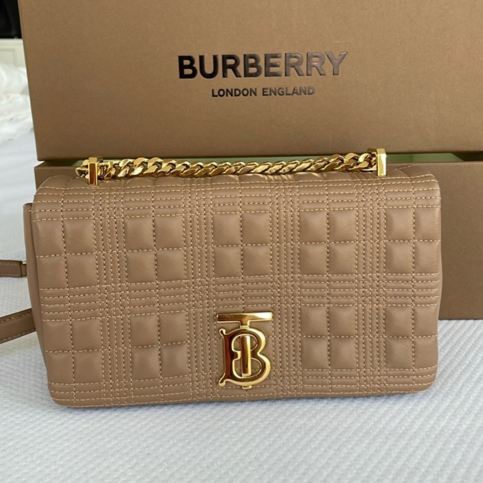 Burberry Quilted Lola Leather Bag