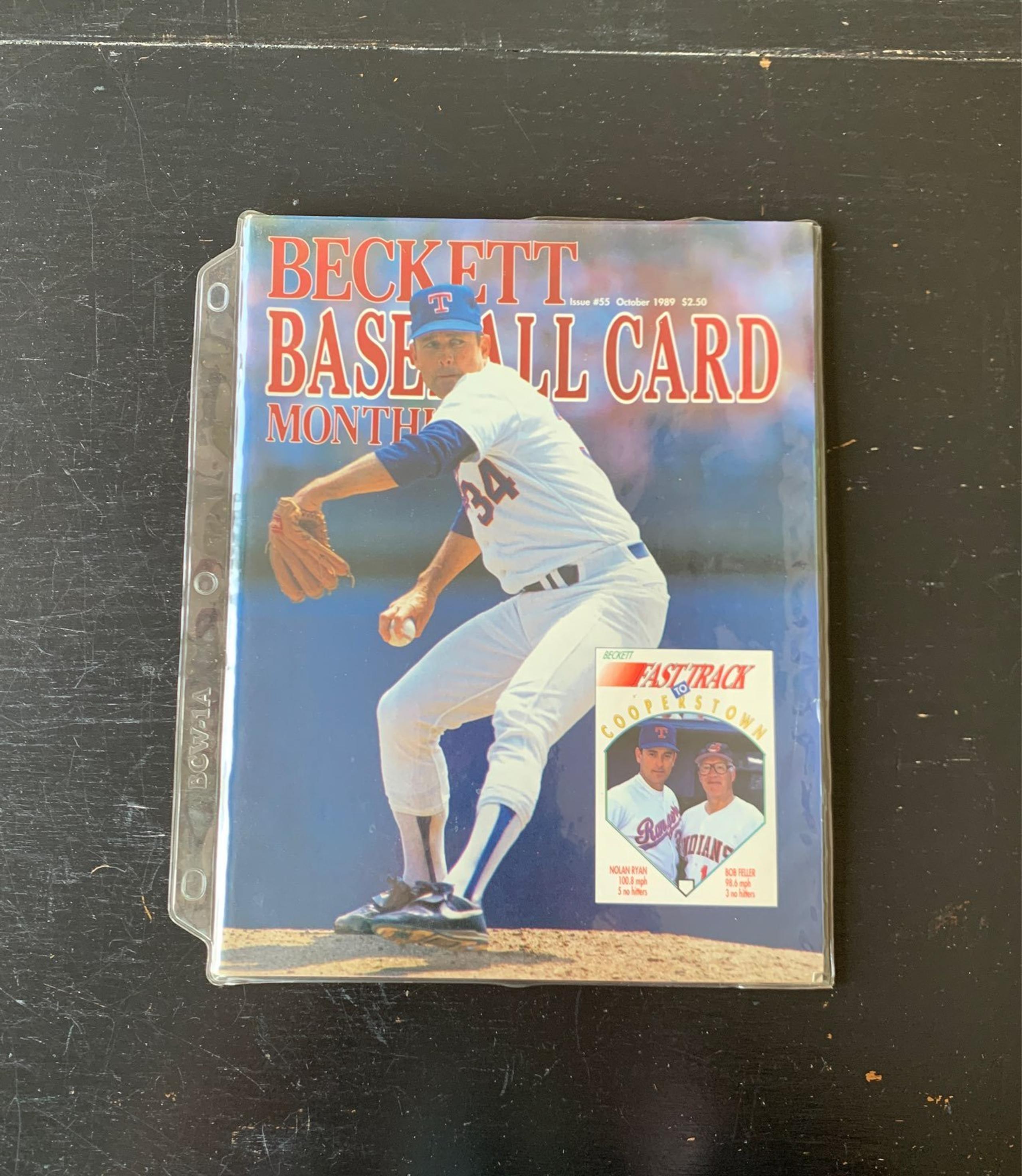 NOLAN RYAN BECKETT BASEBALL CARD MONTHLY OCT 1989