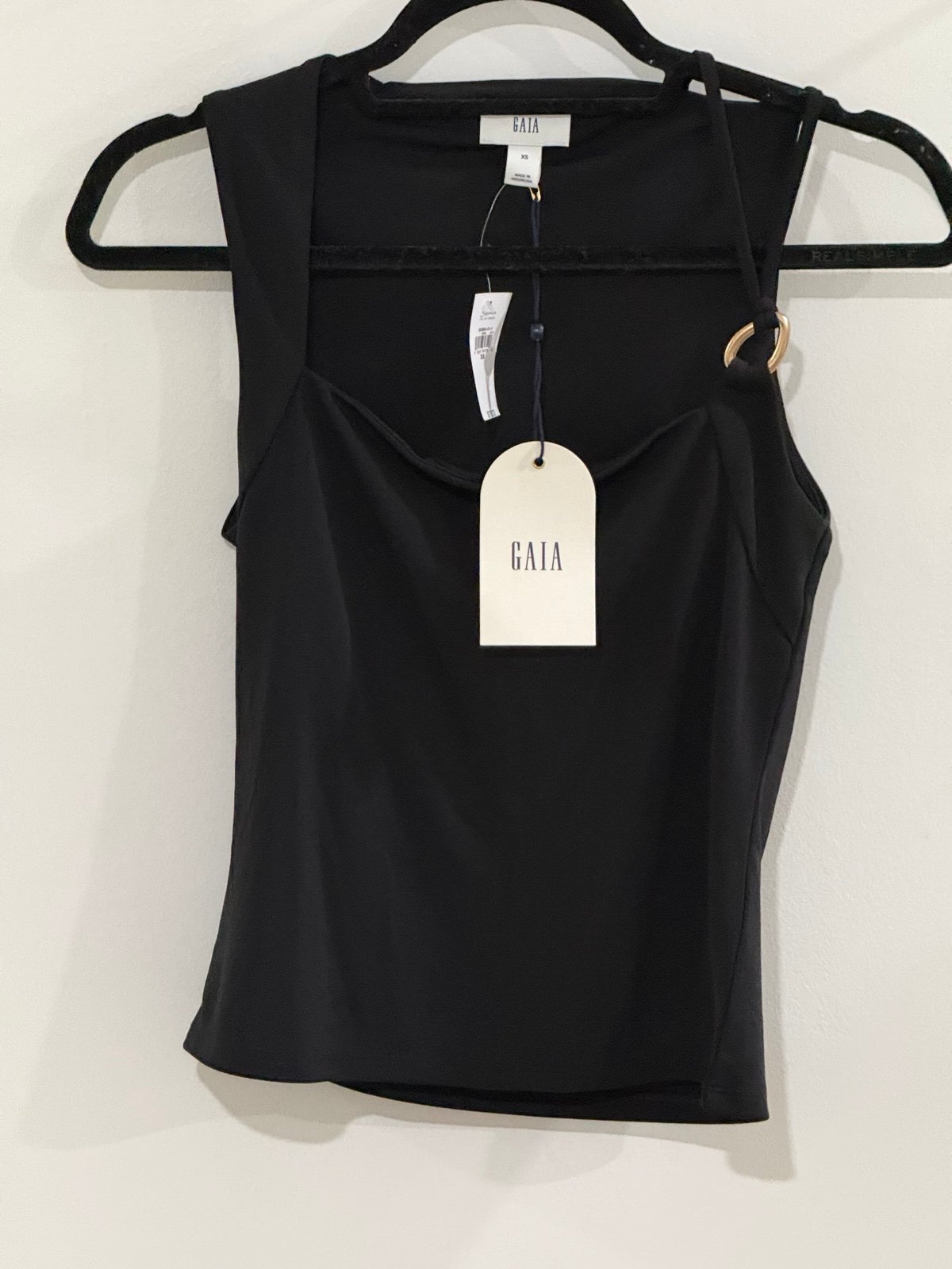 GAP x Cult GAIA Black Asymmetric Top (Size XS)