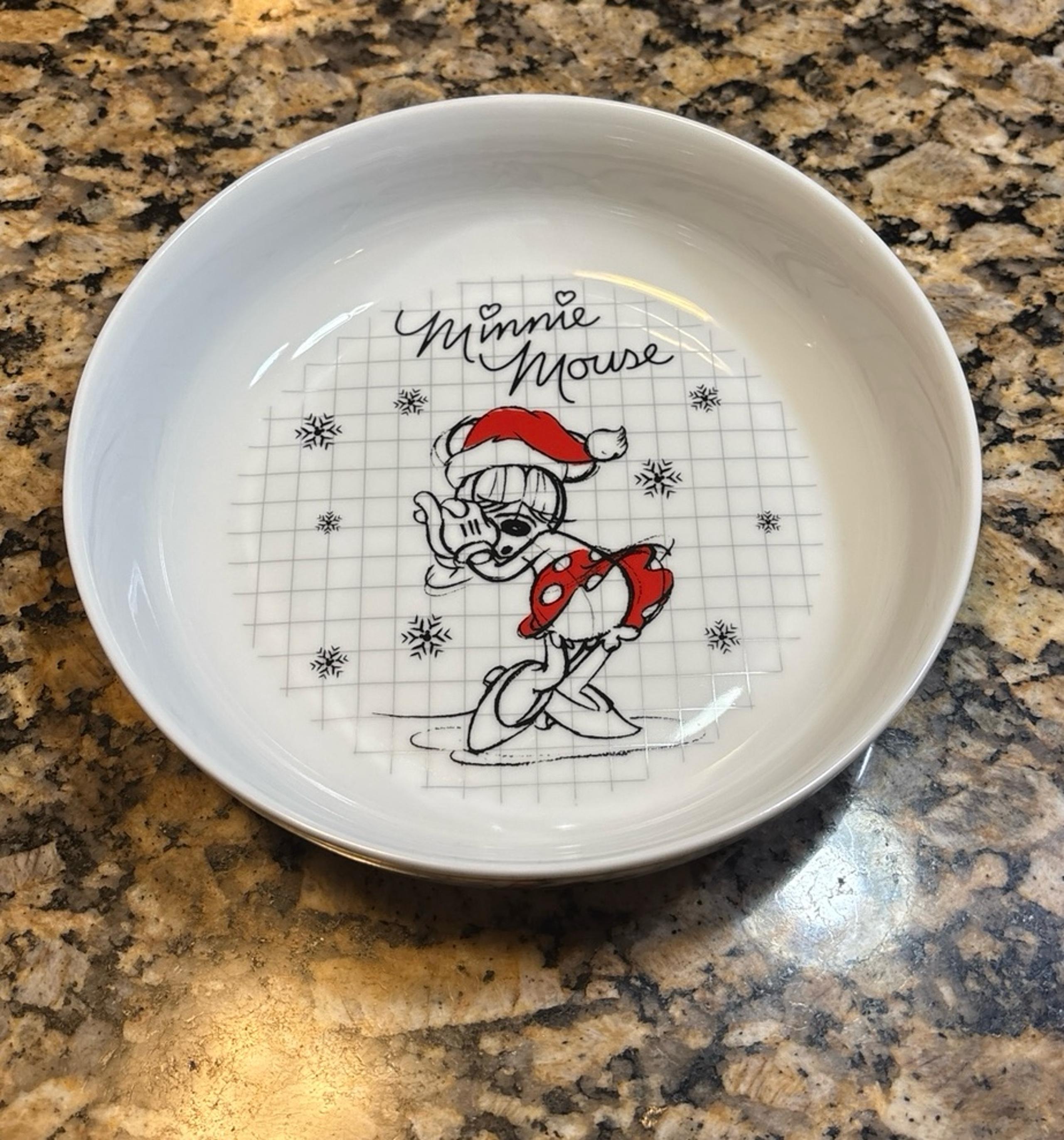 Disney Christmas Minnie Mouse SketchBook Pasta Serving Bowl