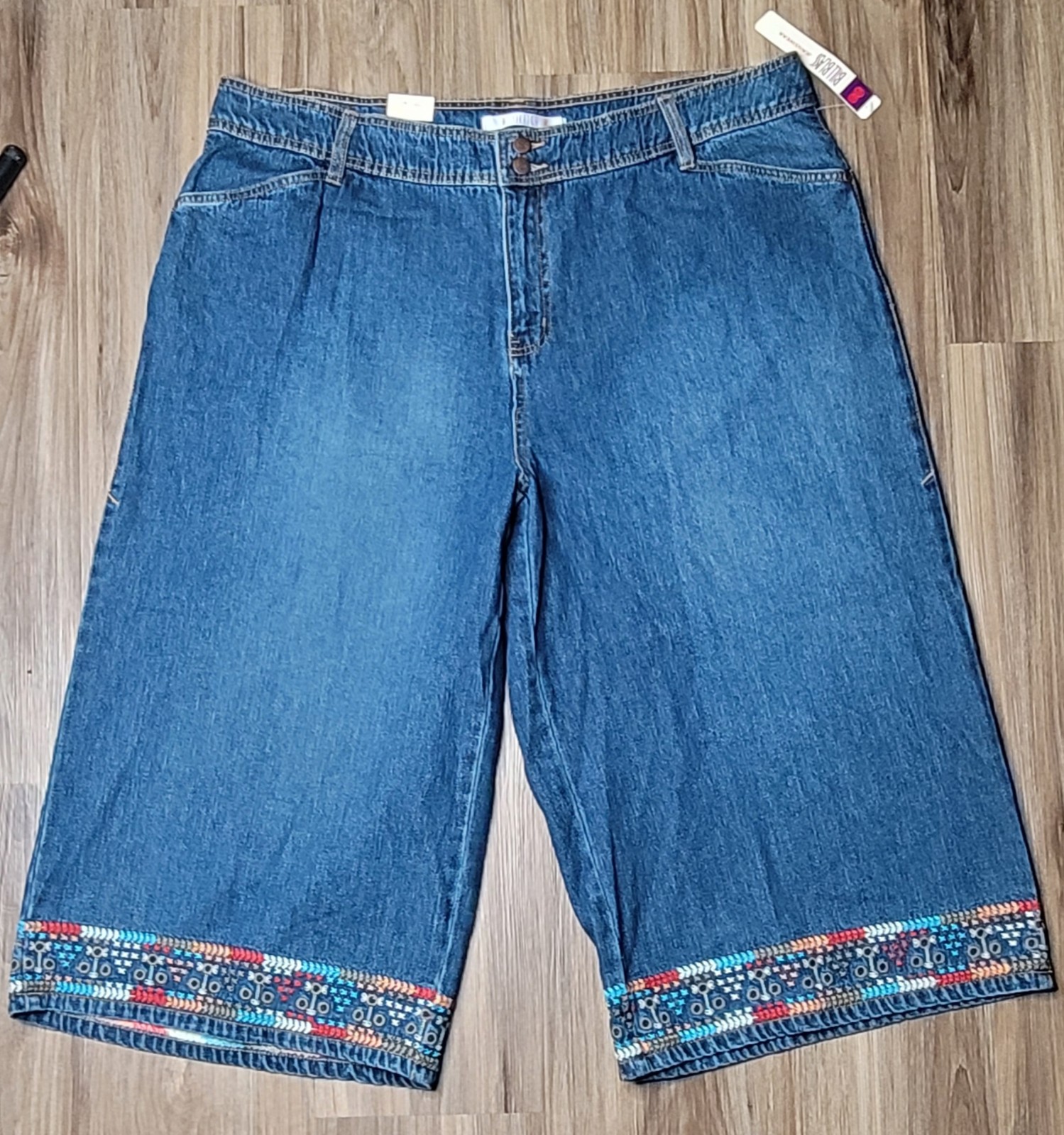 Vtg Bill Blass Denim Capri Jeans