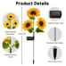 3 Packs 9 Sunflowers Solar Lights Outdoor Waterproof, Solar Garden Lights fsf