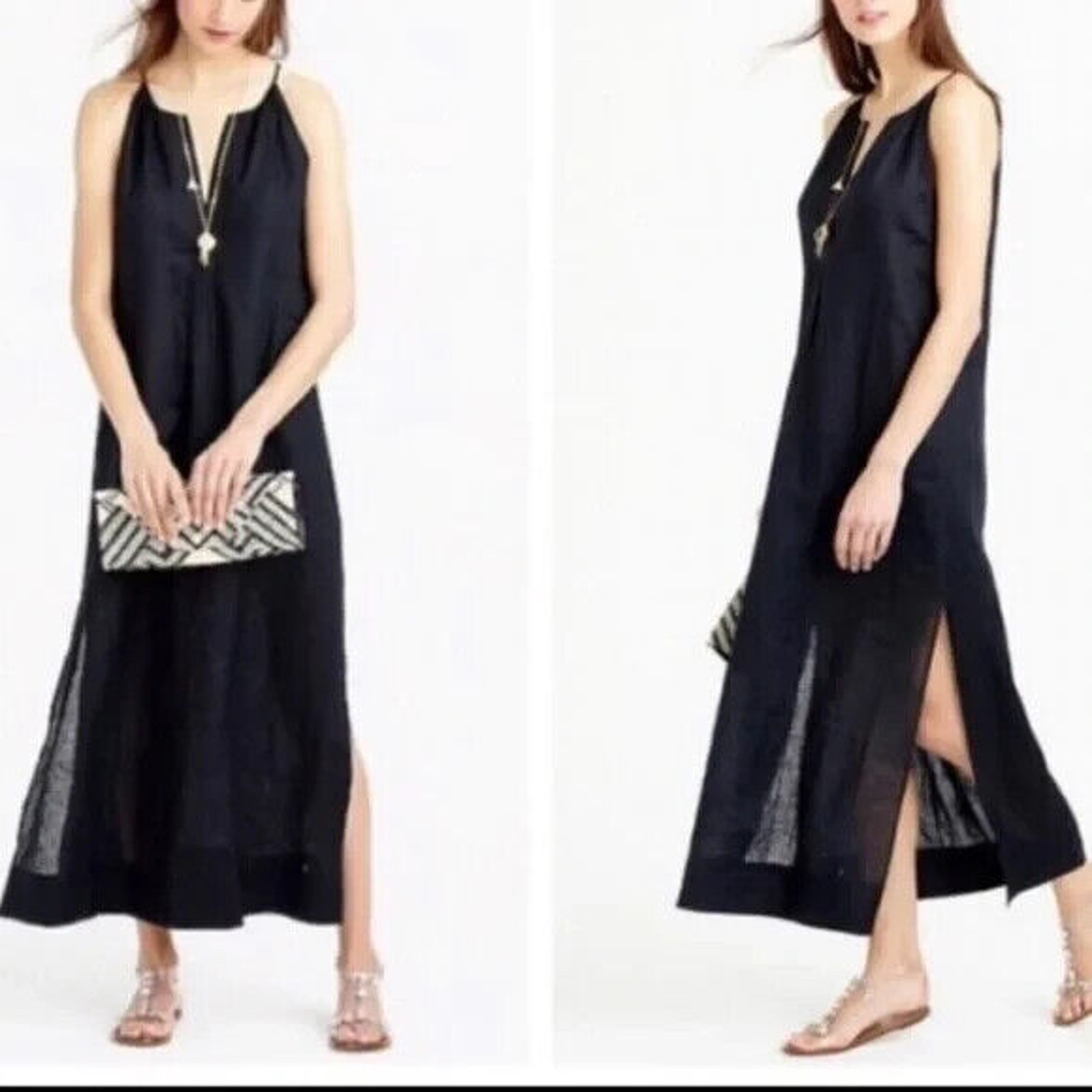 NWTGS J. Crew Halted Lined Maxi Dress SZ M RT 178