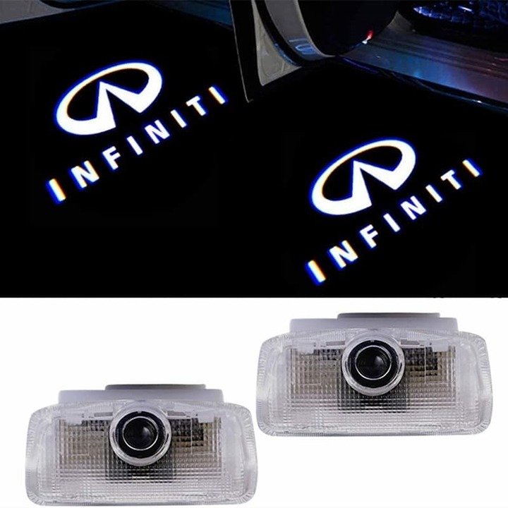 2Pcs 3D Infiniti LOGO GHOST LASER PROJECTOR DOOR UNDER PUDDLE LIGHTS