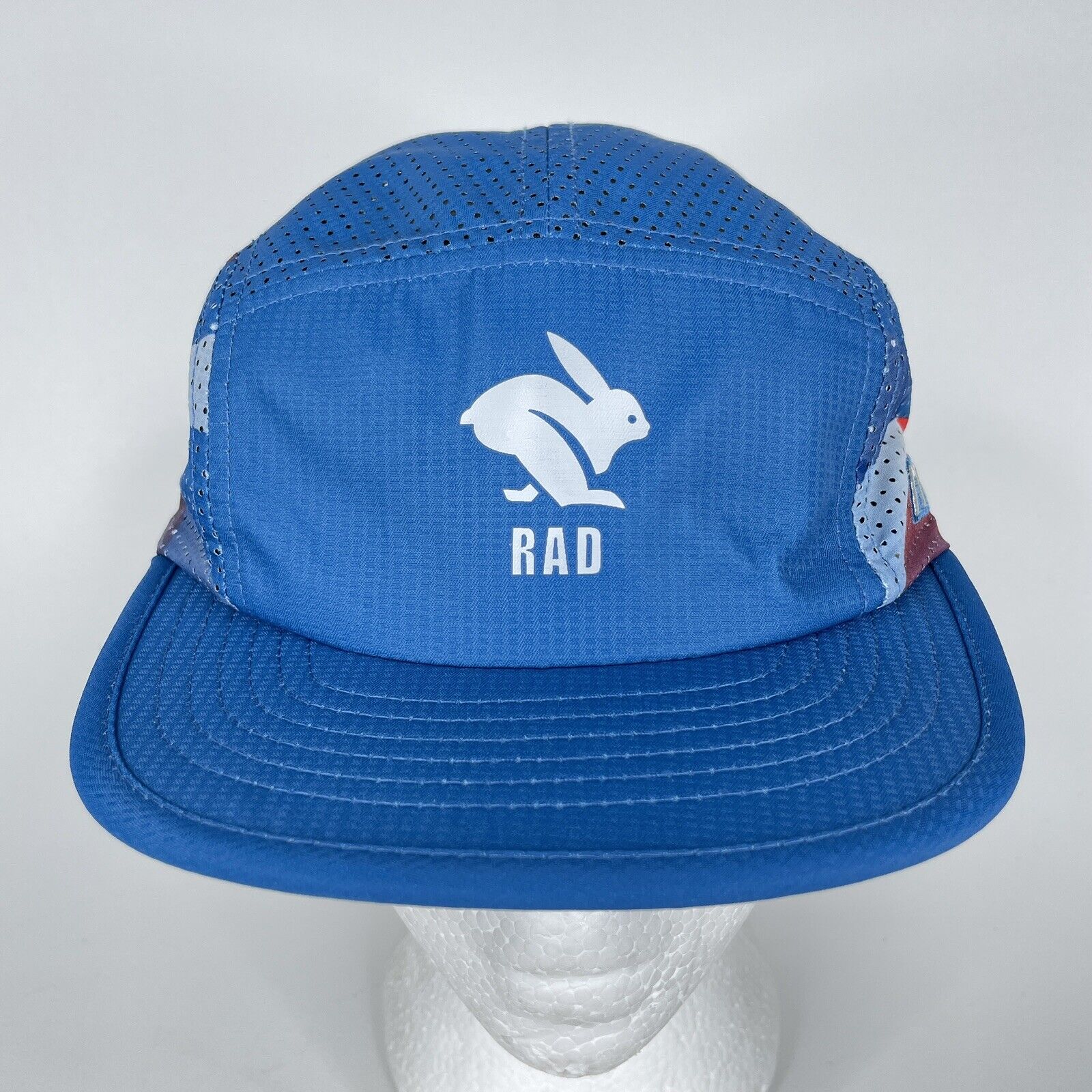 Rad Rabbit Rnnr Hat Spdwick Featherlight Running Cycling DriFit Wicking Blue S/M