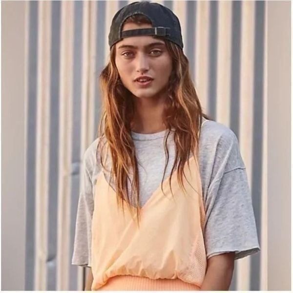 NWT - Free People Movement Nylon Mesh Tank Overlay Crop Workout Tee
