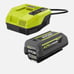 40V Lithium-Ion 4.0 Ah Battery and Fast Charger Kit