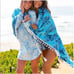 Charlie Holiday Womens Coco Hooded Beach Coverup Dress Beachly Blue Rayon Small
