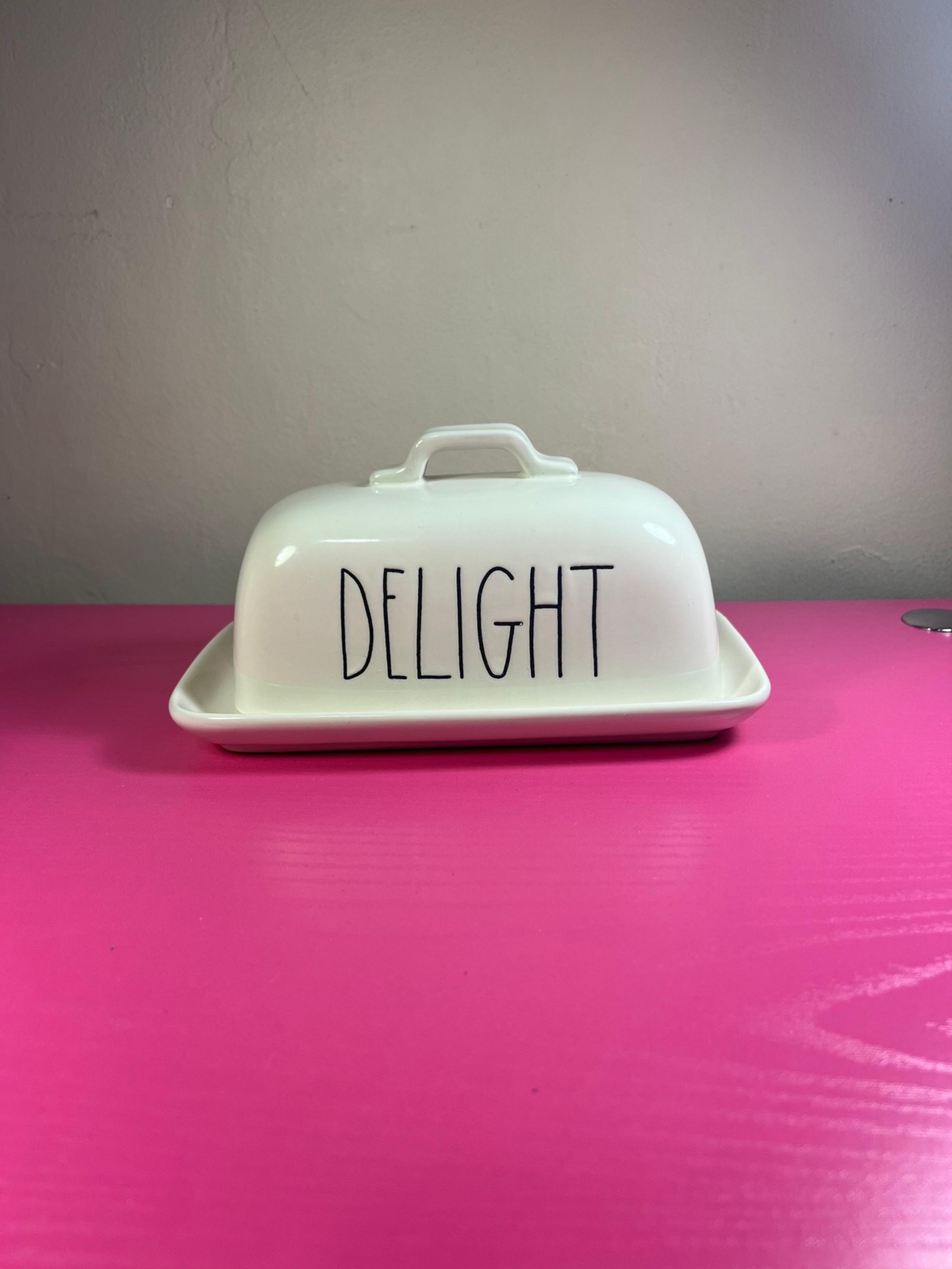 White Delight Butter Dish - Rae Dunn