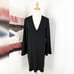 Theory Ulyssa Long Flare Sleeve A-Line Shift Dress V-Neck Black Sz M NWT
