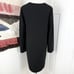 Theory Ulyssa Long Flare Sleeve A-Line Shift Dress V-Neck Black Sz M NWT