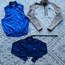 Patagonia quarter zip up fleece Men’s Medium Vest Shell long sleeve Capilene lot