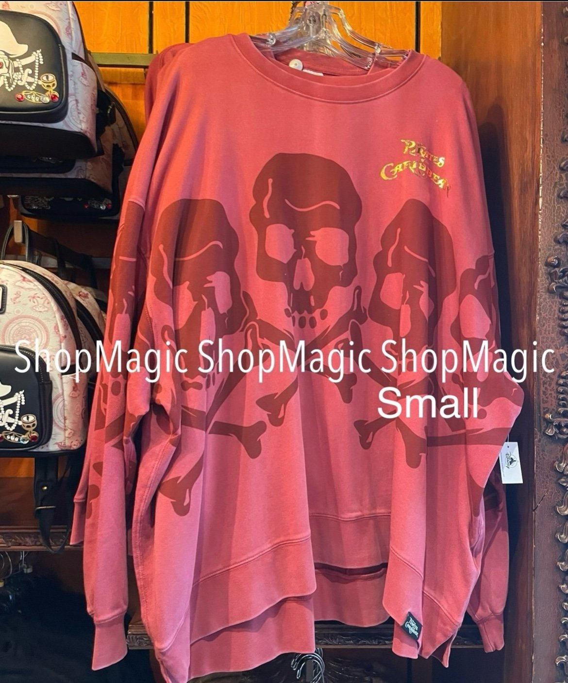 Disney Parks Pirates Of The Caribbean Skull Pullover Sweatshirt