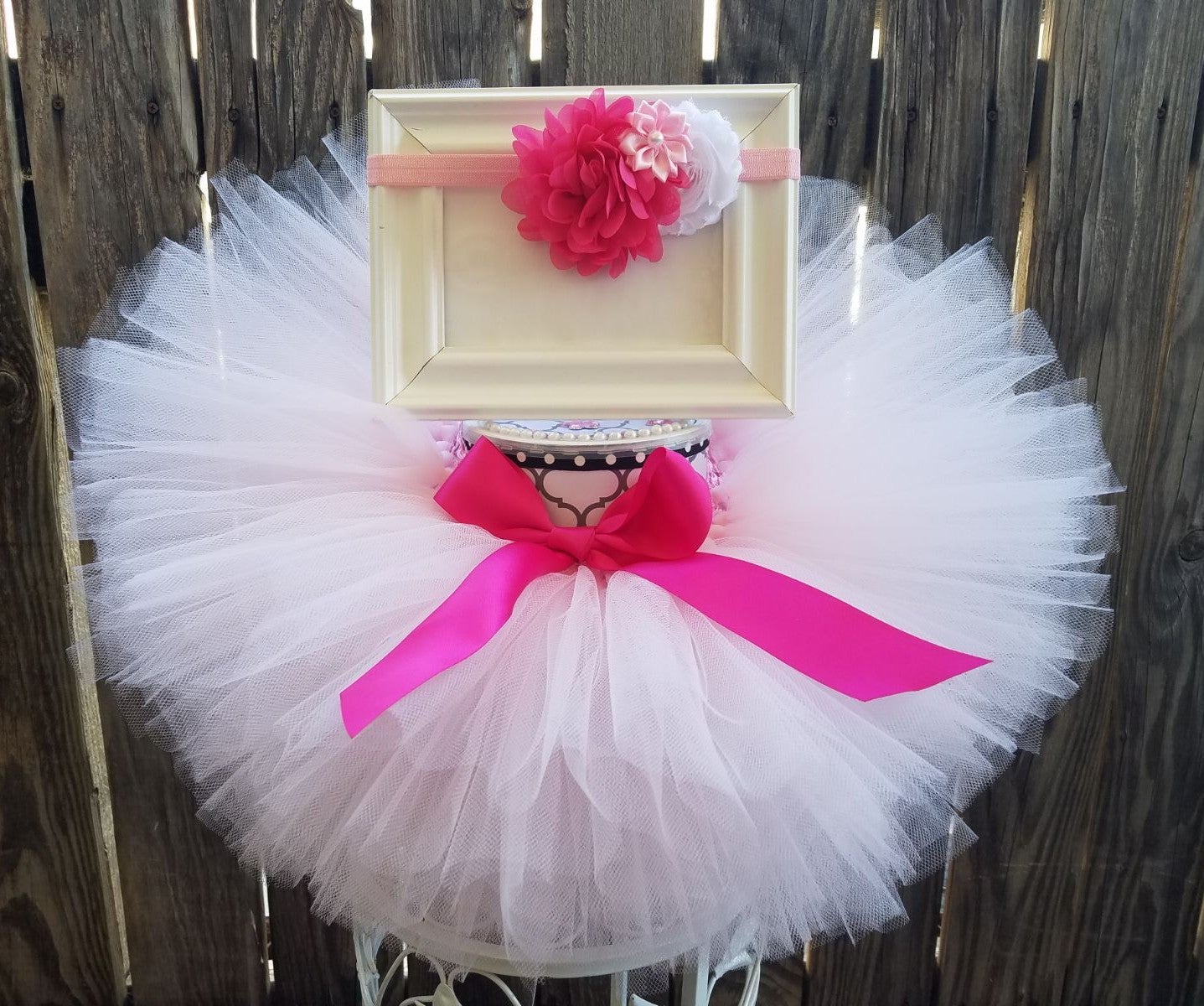 Pink fusia Tutu set size 12 mon