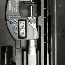 Calibrated Mitutoyo digital tenths micrometer