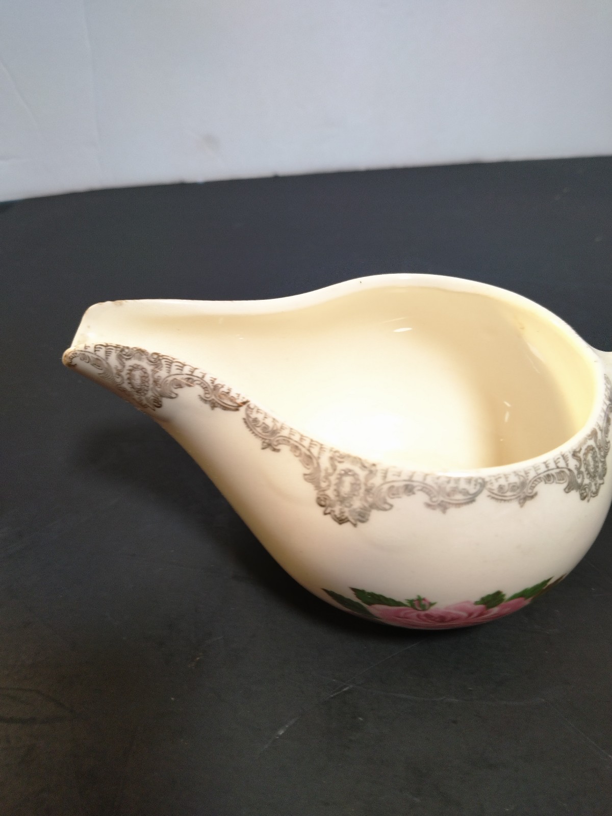 Paden City China America Rose gravy boat