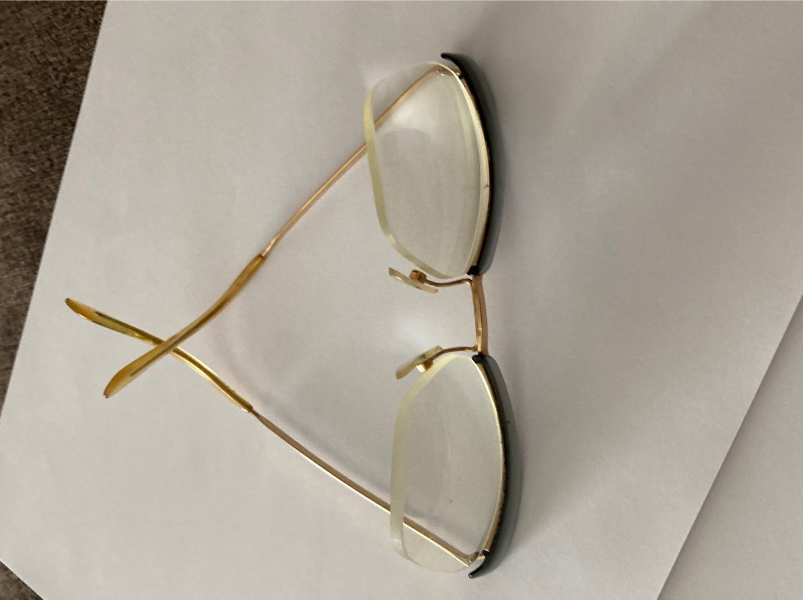 Vintage glasses AMOR 1026 Gold Filled Half-Frame CatEye Frame France Original