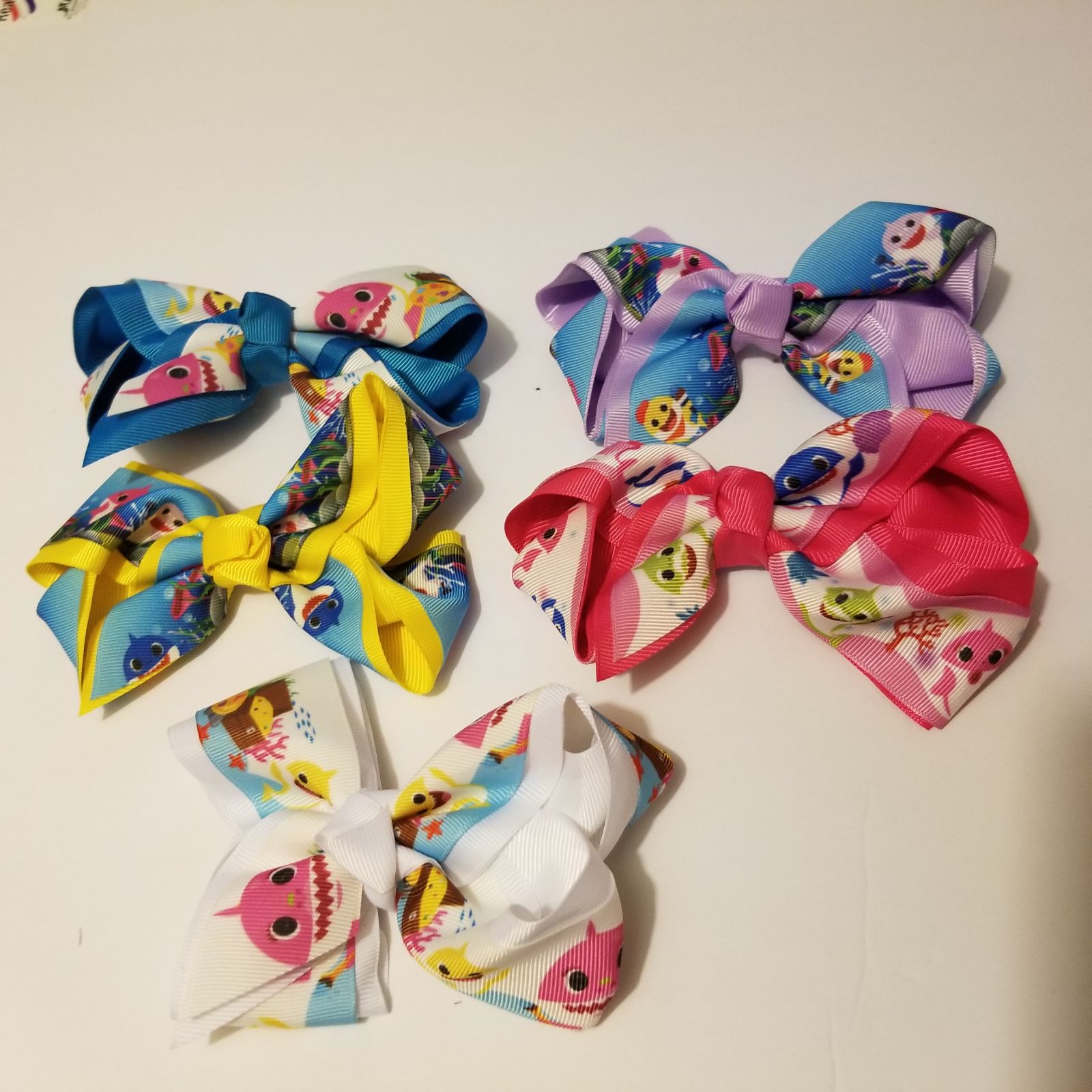 Baby Shark Hair Bows