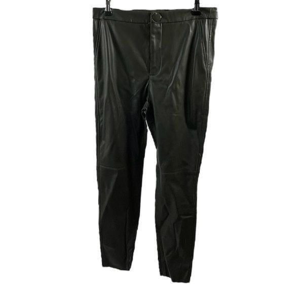 Zara NWT Gray Greenish Faux Leather Pants Size L