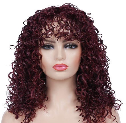 Burgundy Synthetic Heat Resistant Wig
