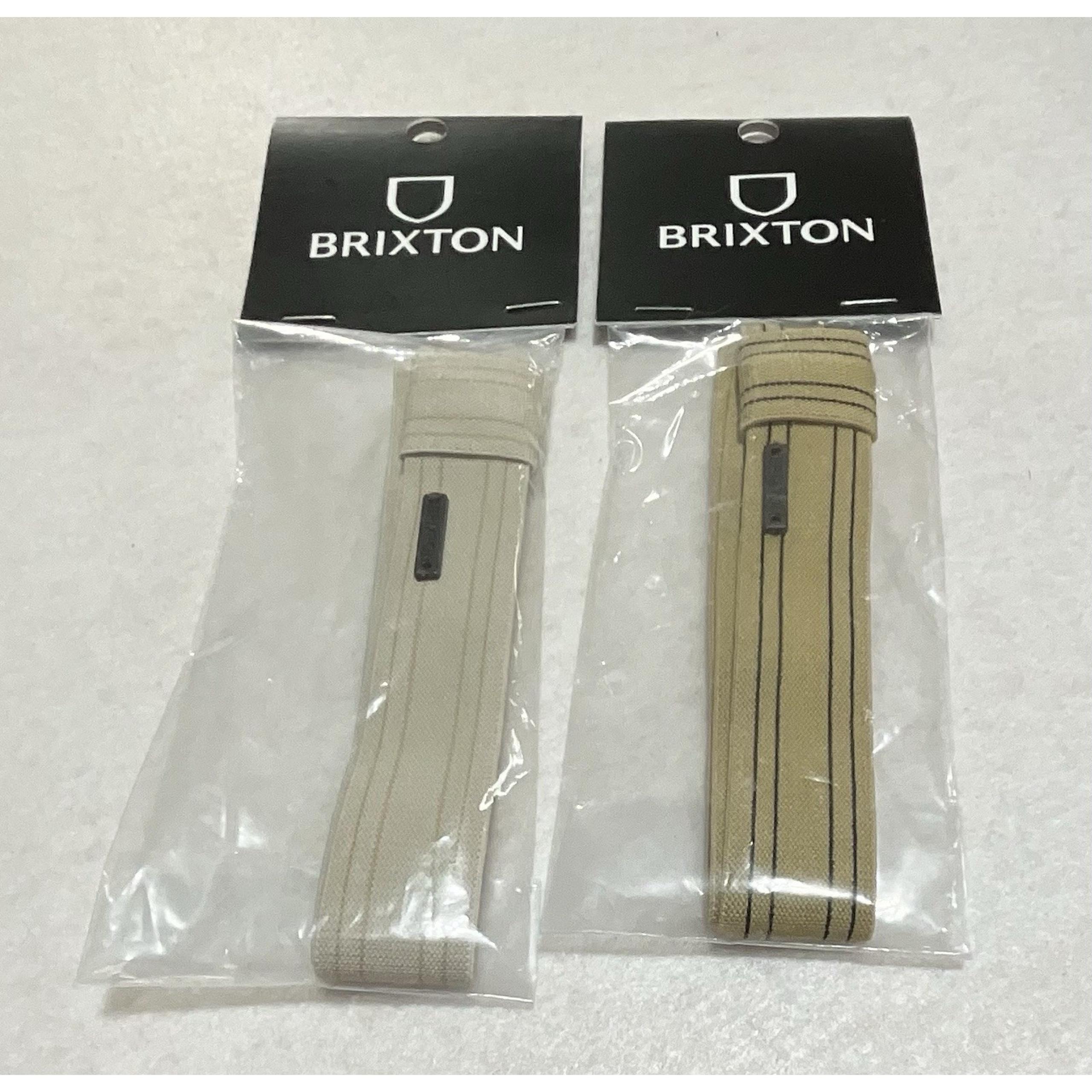 Lot Of 2 Brixton Done Proper Stretch Fit Hat Bands NEW Off White /Gold / Black