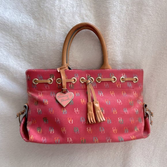 Dooney & Bourke Y2K vintage pink rainbow tassel bag
