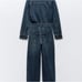 Zara denim jumpsuit