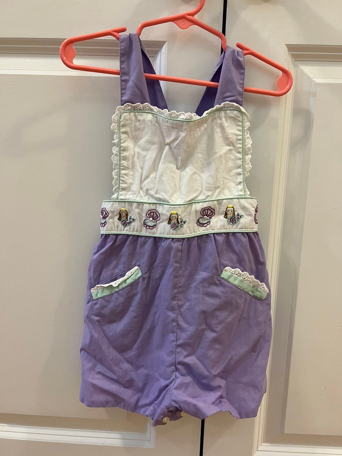 Christian Elizabeth mermaid overall shorts