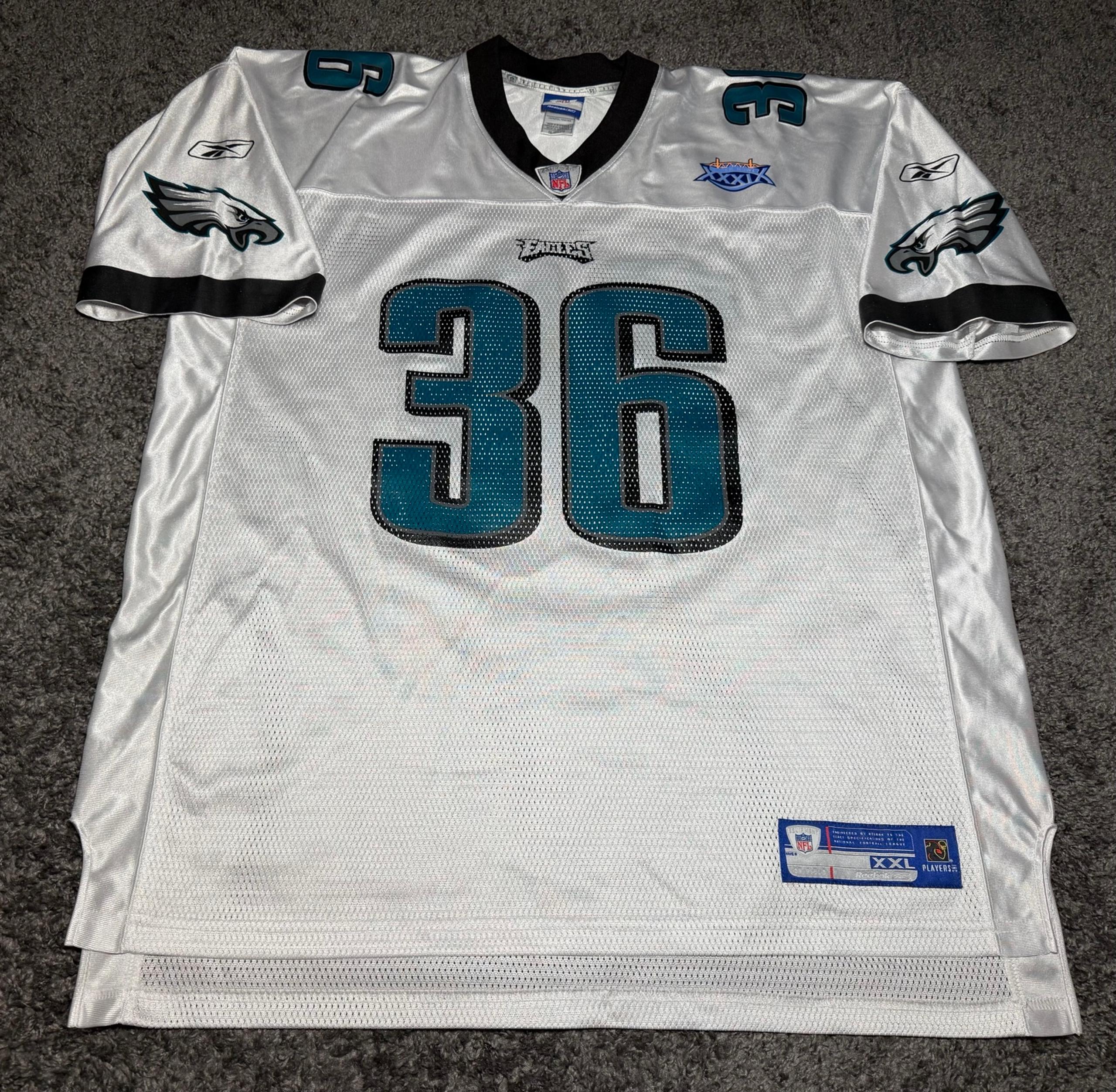 Vtg Reebok Brian Westbrook #36 Philadelphia Eagles Jersey Men's Super Bowl 2XL