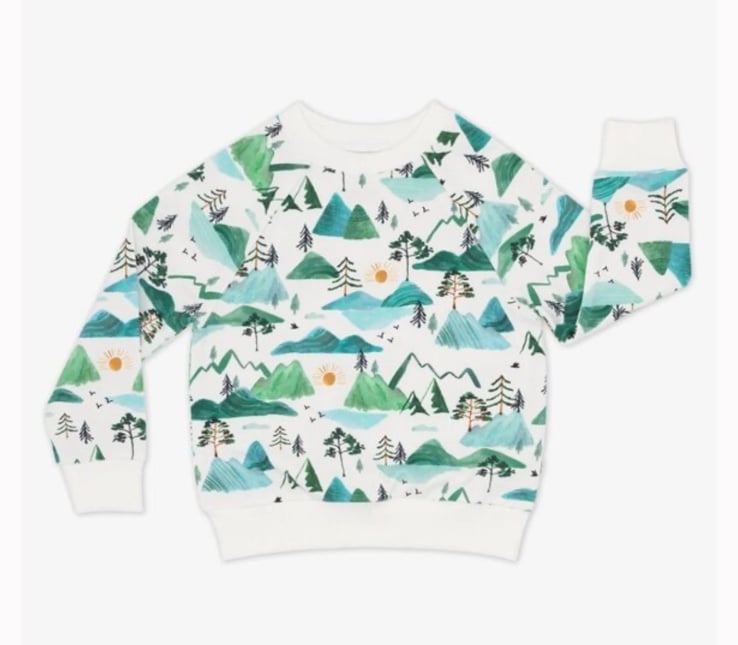 Little sleepies mountain mist crewneck sweatshirt