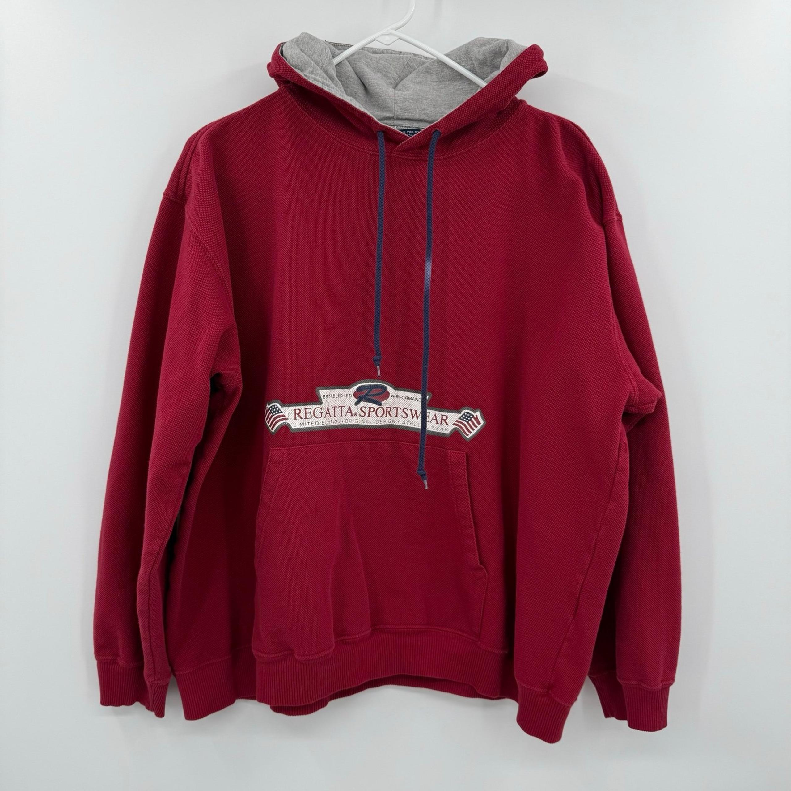 Vintage regatta sportswear  red hoodie xl