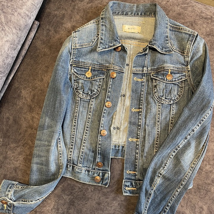 Blue washed denim jacket 5rhDXzVLp