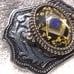Masonic Free Mason Gold Insert Belt Buckle Silver Engraved Frame Great Shape