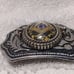 Masonic Free Mason Gold Insert Belt Buckle Silver Engraved Frame Great Shape