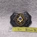 Masonic Free Mason Gold Insert Belt Buckle Silver Engraved Frame Great Shape