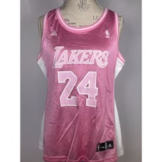 Kobe Bryant #24 Adidas NBA 4Her Pink Los Angeles Lakers Jersey Women's LARGE