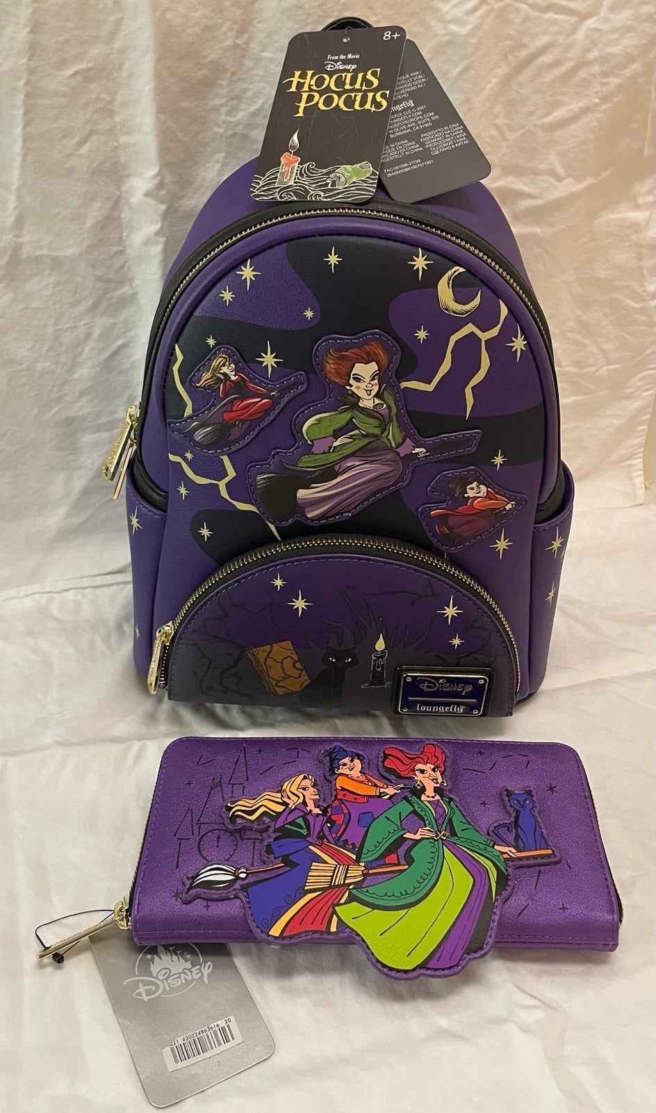 Loungefly Hocus Pocus Tonight We Fly (Glow In The Dark) backpack&wallet SET