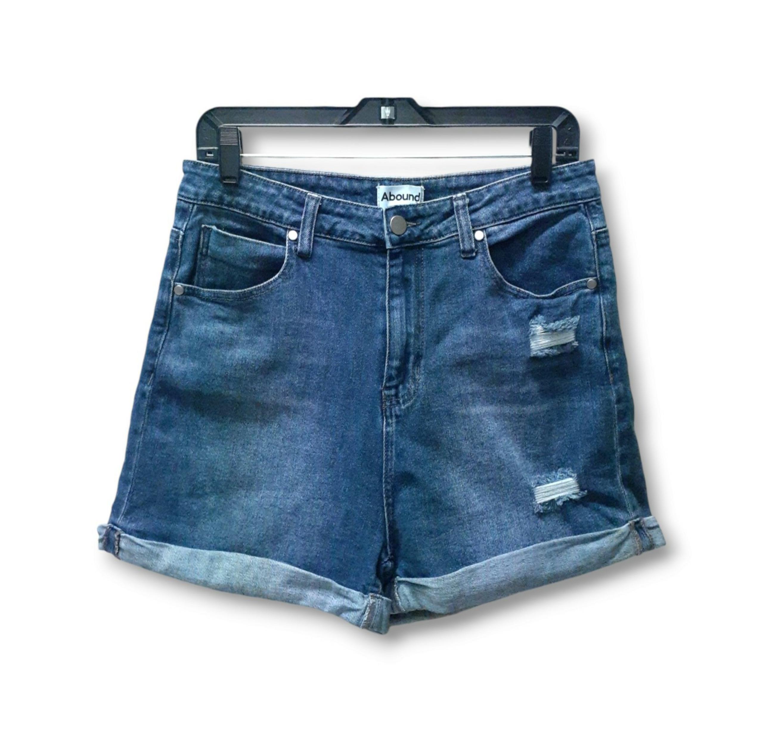 Nordstrom Abound Women's High Rise Distressed Rolled Cuff Denim Jean Shorts