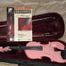 4/4 Pink Violin student bundle tuner bridge Aubert case bows book rosin strings