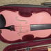 4/4 Pink Violin student bundle tuner bridge Aubert case bows book rosin strings