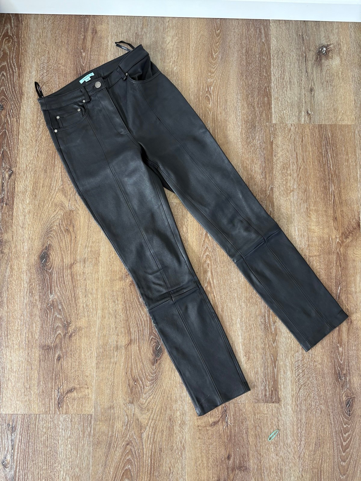 Genuine Leather Black Skinny Pants Size EUR 34 /US 2