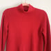 Tahari Red Mock Neck 100% Cashmere Sweater Medium