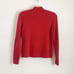 Tahari Red Mock Neck 100% Cashmere Sweater Medium