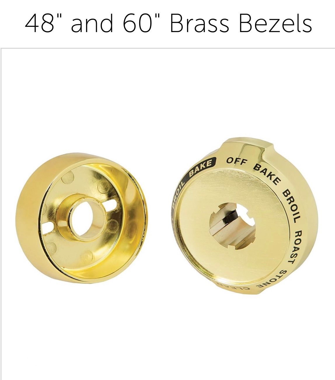 4 Wolf Gold Brass Bezels (48 - 60 )