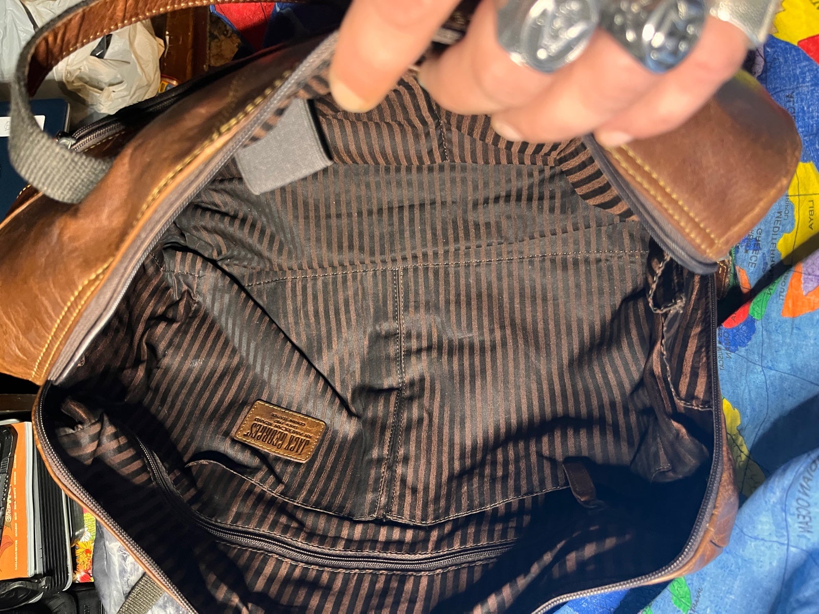 JACK GEORGE VOYAGER UPTOWN DUFFLE shops TOTE BAG