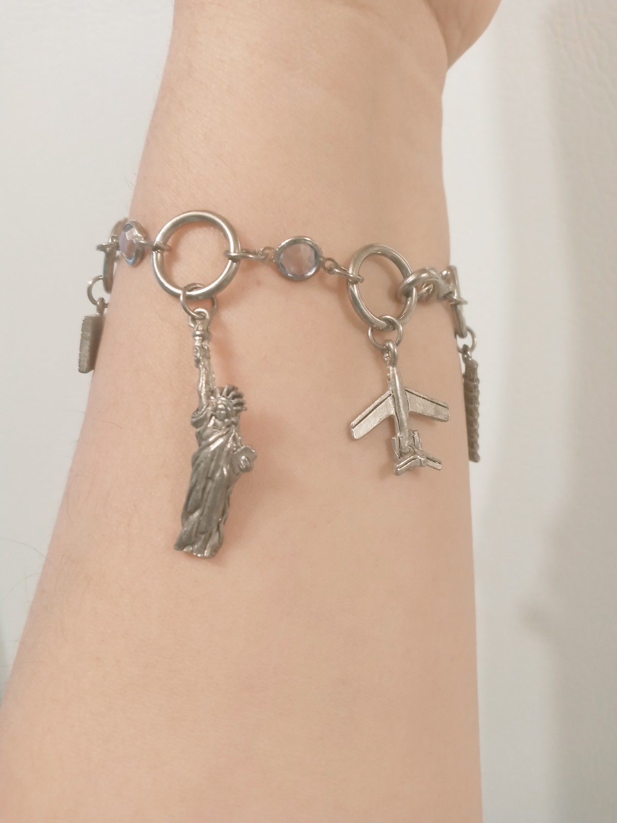 Vintage travel charms bracelet
